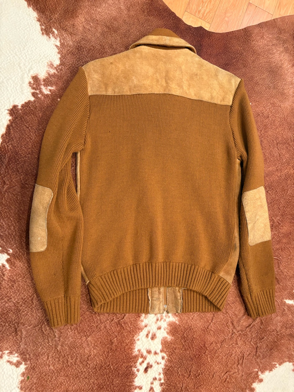 1970s suede sweater jacket western style - Picture 3 of 9